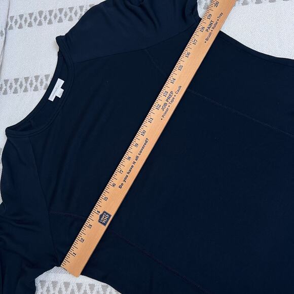 J. Jill Pure Jill Navy Blue Long Sleeve Tunic Top Size M Blouse Tee Stretch - Picture 7 of 8